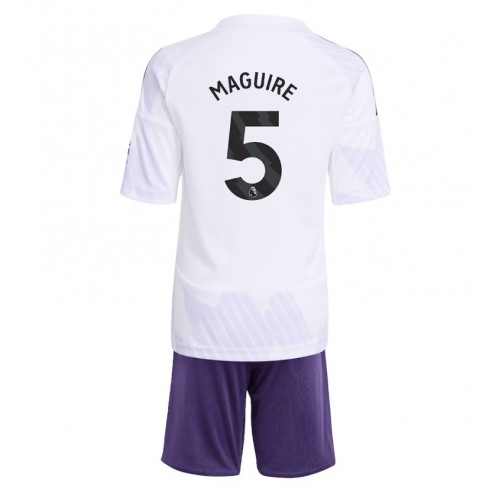 Manchester United Harry Maguire #5 Replika Bortatröja Barn 2025-26 Kortärmad (+ Korta byxor) Manchester United Harry Maguire #5 Replika Bortatröja Barn 2025-26 Kortärmad (+ Korta byxor)